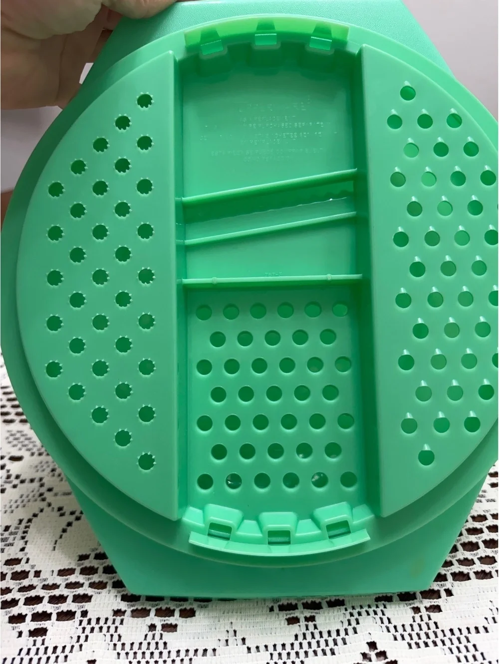 Vintage Tupperware jadeite green shredder and grater